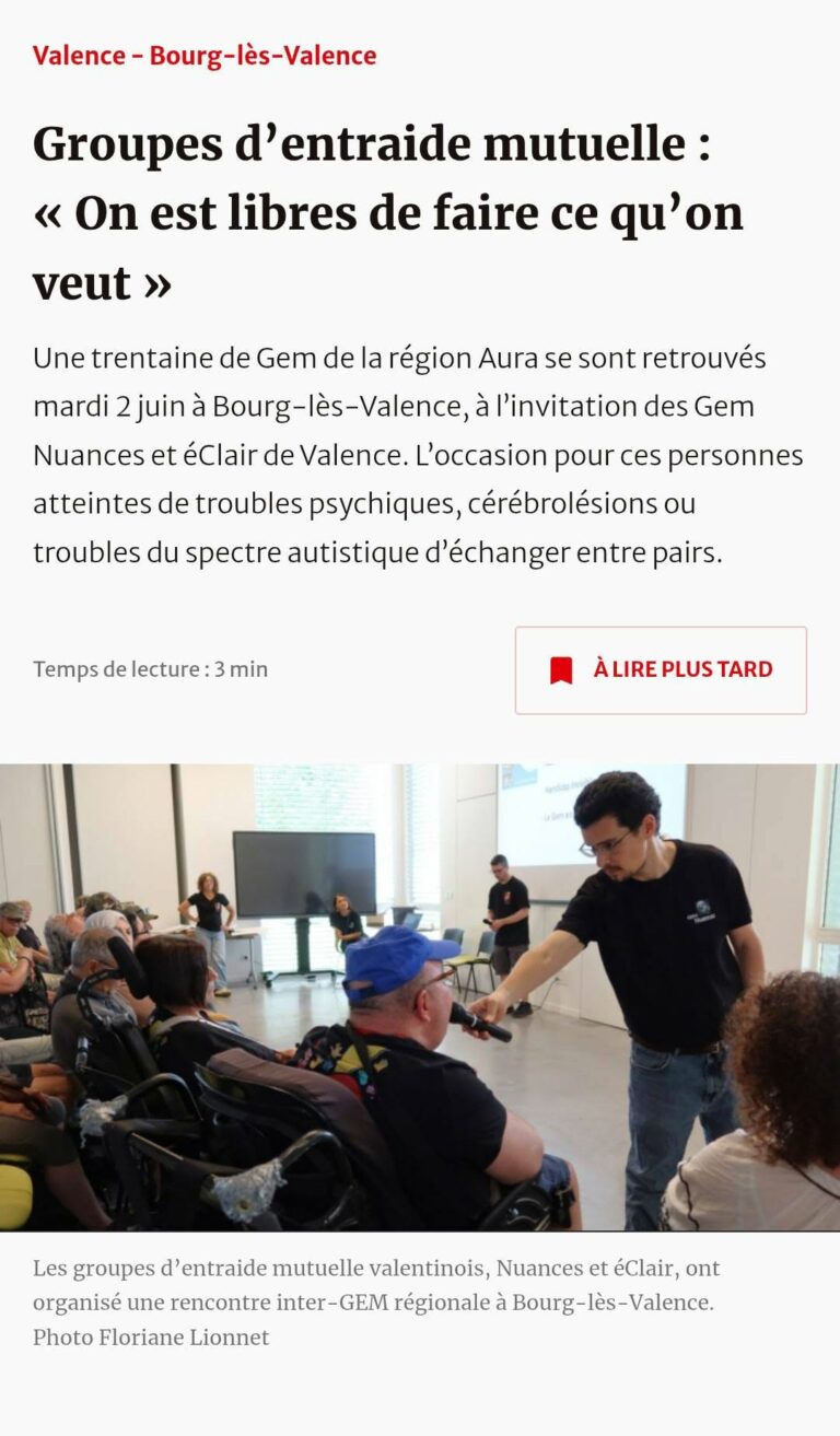 Article sur l&rsquo;InterGEM régional dans le Dauphiné Libéré